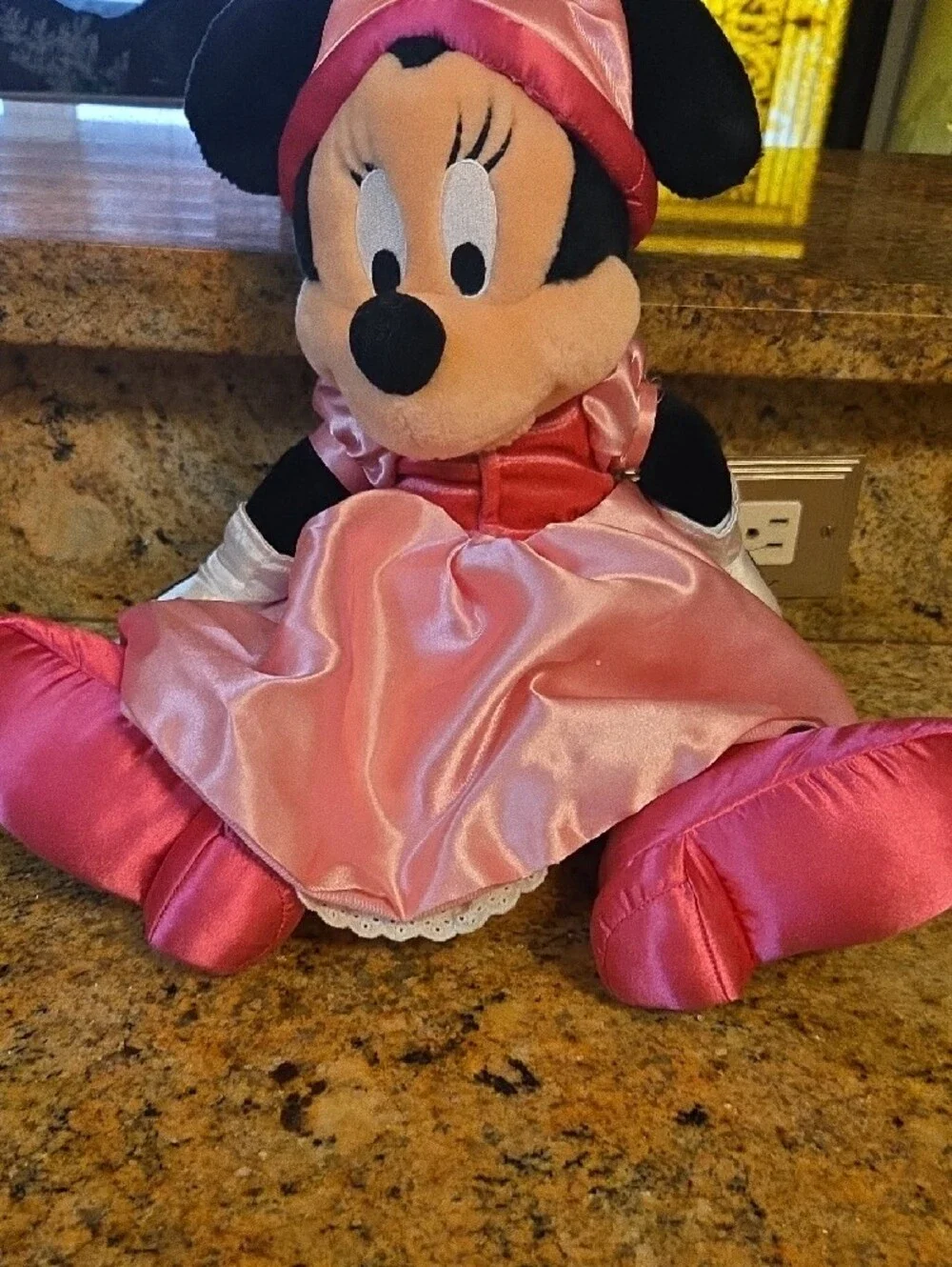 Minnie Mouse Pink Satin Dress Plush Doll by Disney